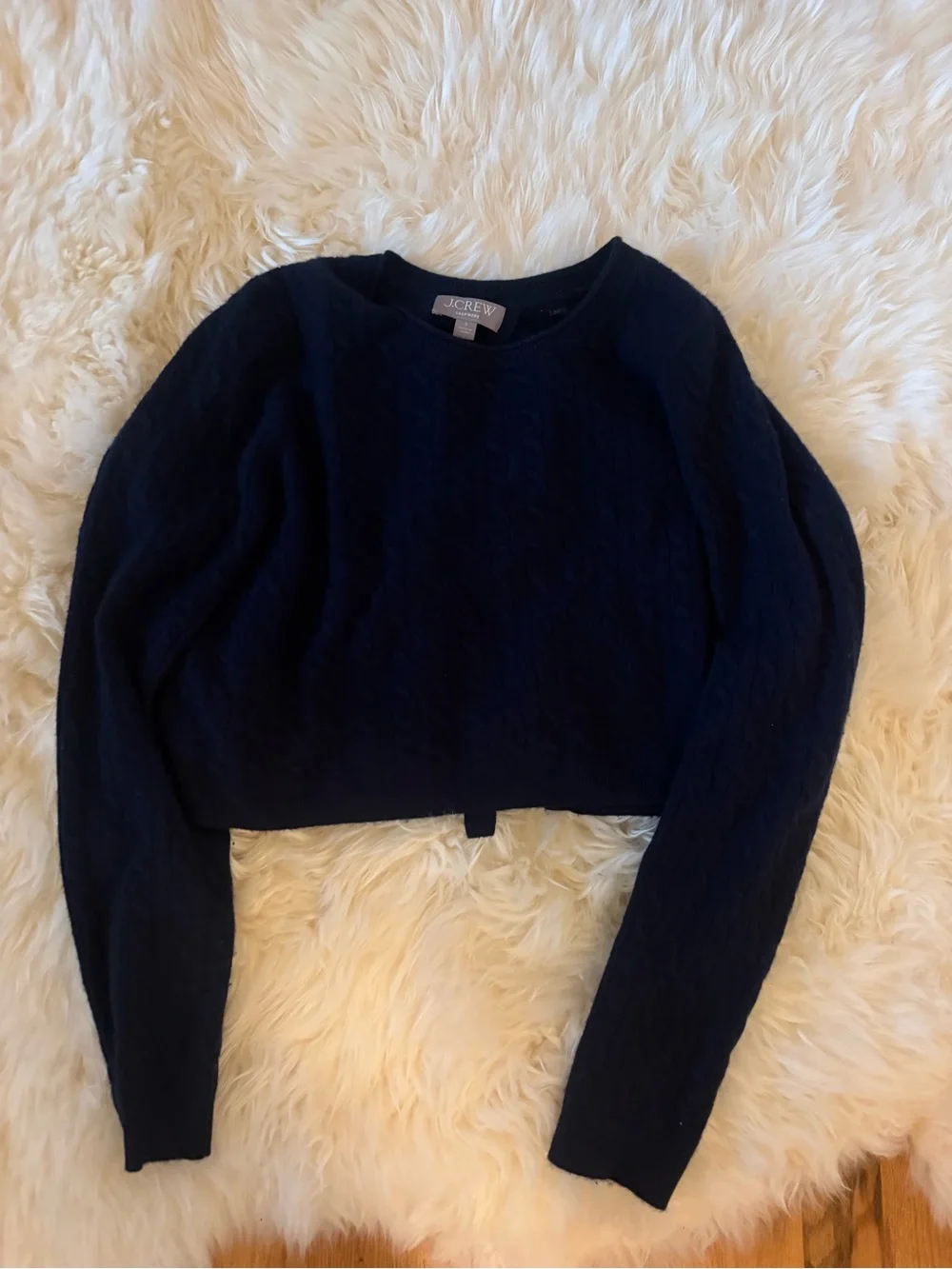 Jcrew cable knit cashmere sweater